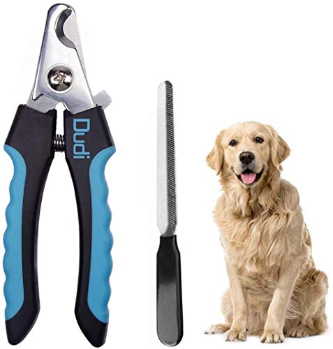 Dudi Pet Dog Nail Clipper - Clippers for Nails with Safety Guard - Claw Trimmers for Cat Dogs and Puppy - for Small Medium and Large Breeds - Extra Small - Blue/Black