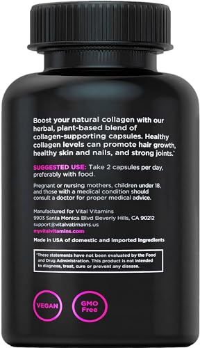 Vital Vitamins Collagen for Women & Men - Type I, II, III, V, X Multi Collagen Pills - Grass Fed, Non-GMO - 150 Capsules