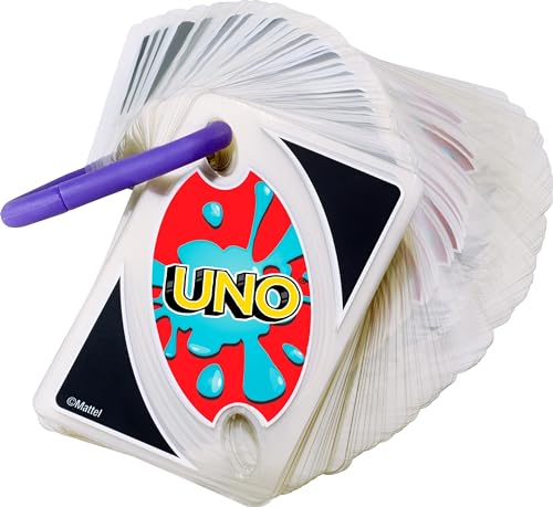 Mattel Games UNO Flip! Splash Card Game for Kids, Adults & Game Night with Water-Resistant Double-Sided Cards