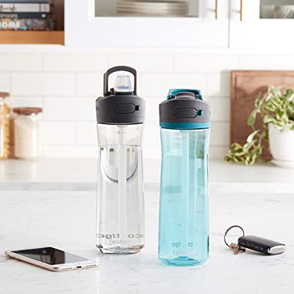 Contigo Ashland 2.0 Water Bottle with AUTOSPOUT Lid | Tritan Water Bottle, 24oz., 3 Pack, Juniper & Sake & Bubble Tea