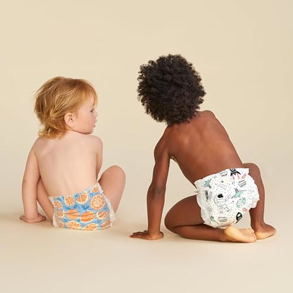 The Honest Company Clean Conscious Diapers | Plant-Based, Sustainable | Above It All + Pandas | Club Box, Size Newborn, 72 Count