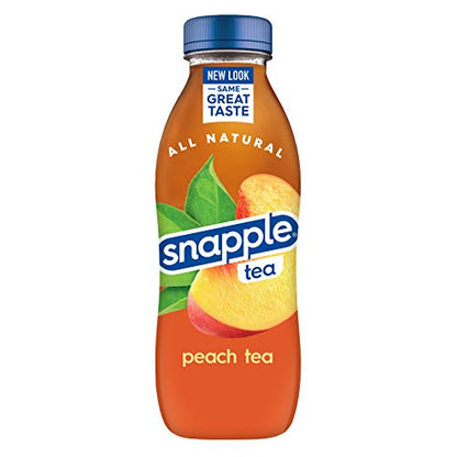 Snapple Zero Sugar Peach Tea, 16 fl oz recycled plastic bottle (Pack of 12)