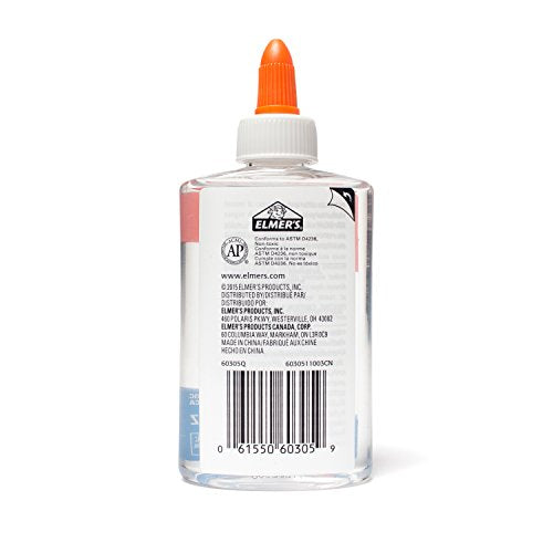 Elmer's E305 School Glue Washble Clear, 5 oz, Clear