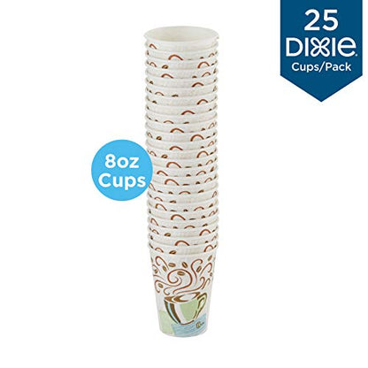 Dixie PerfecTouch 12 Oz Insulated Paper Hot Coffee Cup by GP PRO (Georgia-Pacific), Coffee Haze, 5342DX, 500 Count (25 Cups Per Sleeve, 20 Sleeves Per Case)