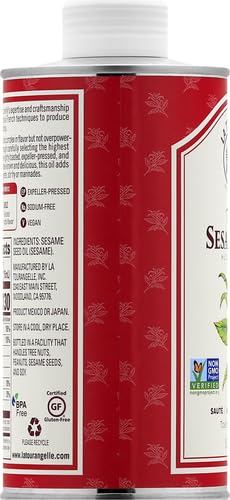 La Tourangelle, Toasted Sesame Oil, Great for Cooking, Add to Noodles, Stir-Fry, Vegetables, Vinaigrettes, and Marinades, 16.9 Fl Oz