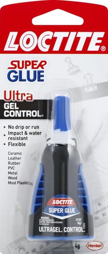 Loctite Super Glue Ultra Gel Control, Clear Superglue for Plastic, Wood, Metal, Crafts, & Repair, Cyanoacrylate Adhesive Instant Glue, Quick Dry - 0.14 fl oz Bottle, Pack of 1