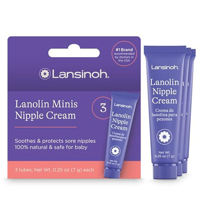 Lansinoh Lanolin Nipple Cream, Safe Nipple Balm for Baby and Mom, Breastfeeding Essentials, 1.41 Ounces