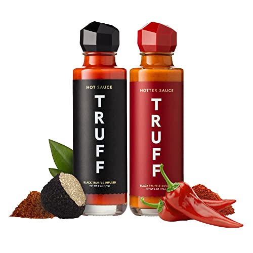 TRUFF Original Black Truffle Hot Sauce, Gourmet Hot Sauce with Ripe Chili Peppers, Black Truffle Oil, Agave Nectar, Unique Flavor Experience in a Bottle, 6 oz.