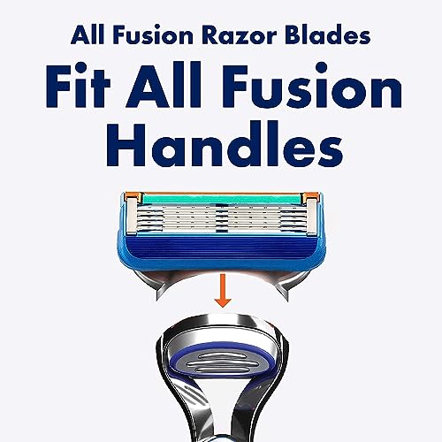 Gillette Fusion5 Mens Razor Blade Refills, 4 Count, Lubrastrip for a More Comfortable Shave