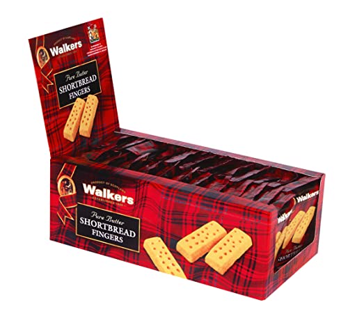 Walker’s All-Butter Shortbread Fingers - 2-Count Snack Packs (Pack of 24) - Authentic Shortbread Cookies from Scotland