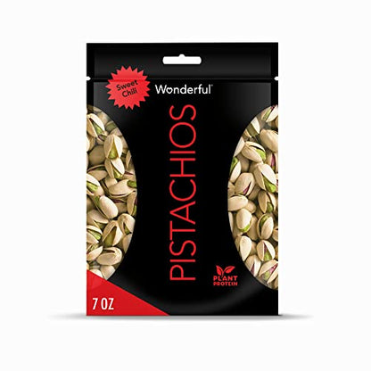 Wonderful Pistachios In Shell, Sweet Chili, 14 Ounce Bag, Protein Snack, On-the Go Snack