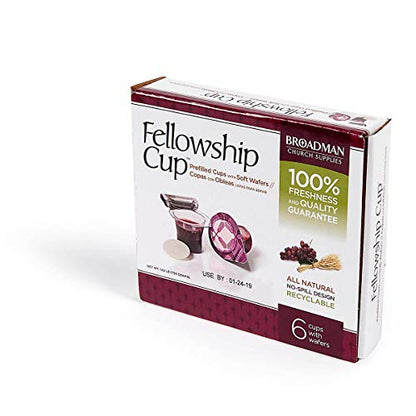 BROADMAN CHURCH SUPPLIES Pre-filled Communion Fellowship Cup, Juice and Wafer Set, 100 Count