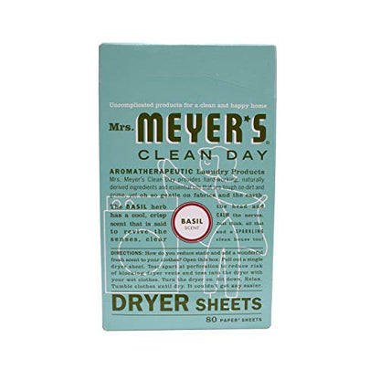 Mrs. Meyer's Clean Day Dryer Sheets, Lavender, 80 ct