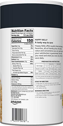 Amazon Brand - Happy Belly Old Fashioned Oats, 2.6 lb (Pack of 1)