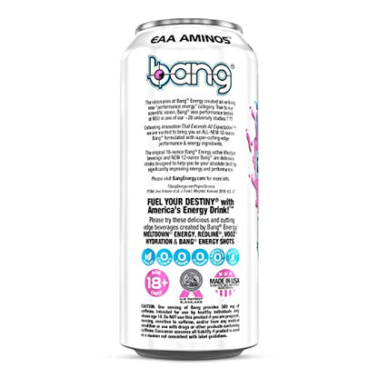 Bang Energy Bangster Berry, Sugar-Free Energy Drink, 16-Ounce (Pack of 12)