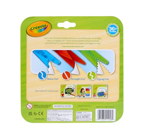 Crayola My First Safety Scissors, Toddler Art Supplies, 3ct