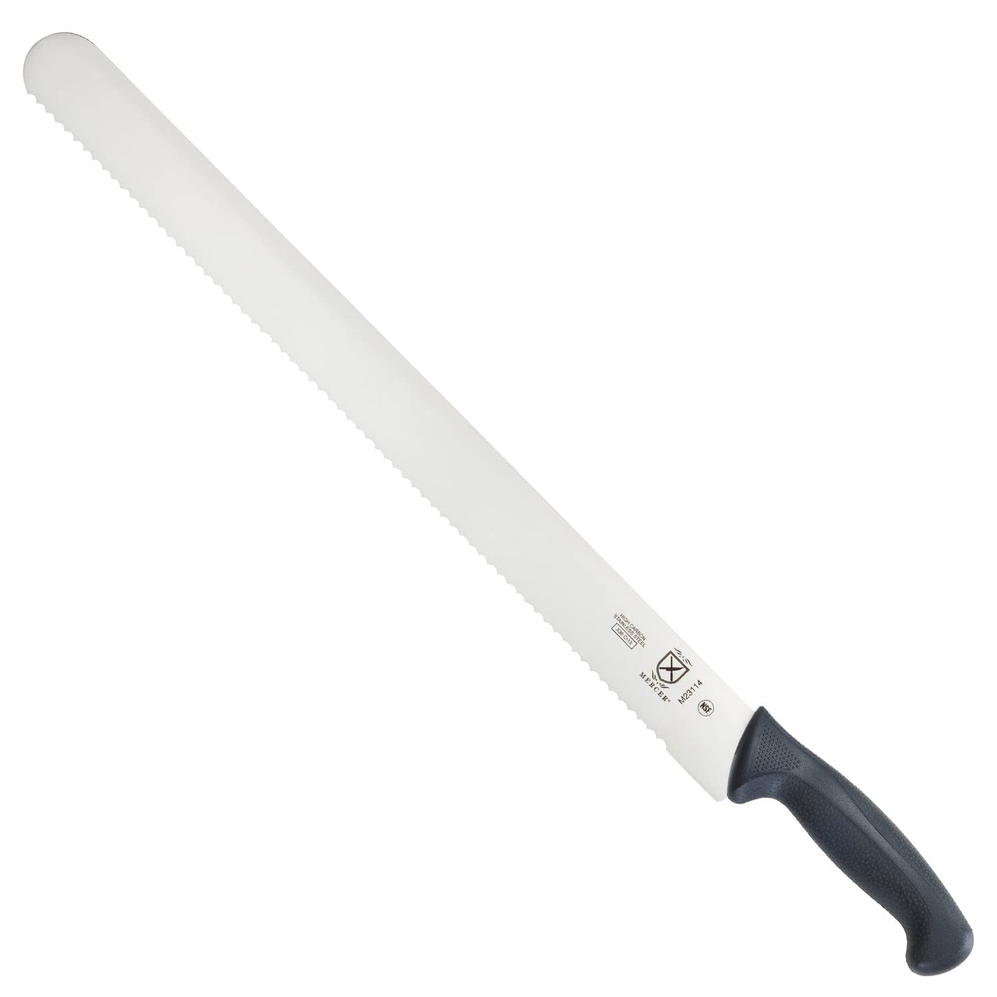 Mercer Culinary M23210 Millennia Black Handle, 10-Inch Wide Wavy Edge, Bread Knife