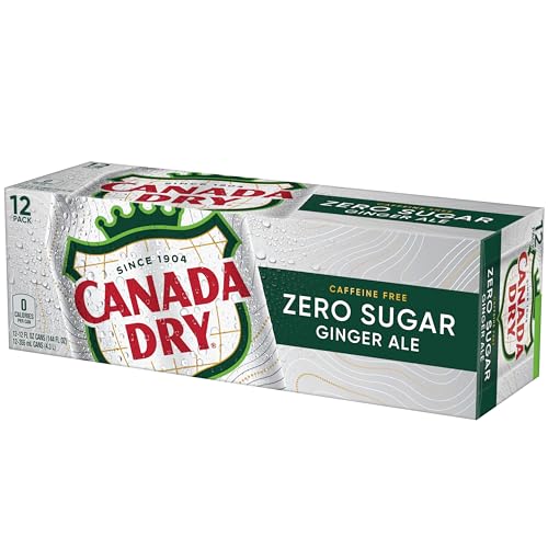 Canada Dry Zero Sugar Ginger Ale Soda, 12 fl oz cans (Pack of 12)