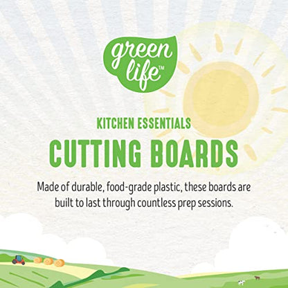 GreenLife 2 Piece Cutting Board Kitchen Set, Dishwasher Safe, Extra Durable, Soft Pink