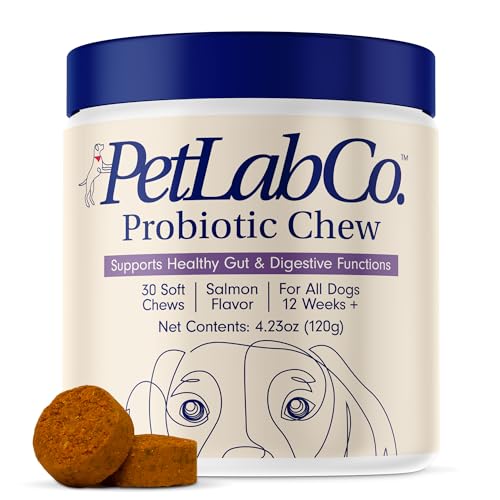 PetLab Co. Probiotics for Dogs, Support Gut Health, Diarrhea, Digestive Health & Seasonal Allergies - Pork Flavor - 30 Soft Chews - Packaging May Vary (Value 3-Pack)