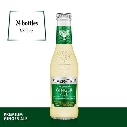 Fever Tree Ginger Beer - Premium Quality Mixer - Refreshing Beverage for Cocktails & Mocktails. Naturally Sourced Ingredients, No Artificial Sweeteners or Colors - 150 ML Cans - Pack of 24