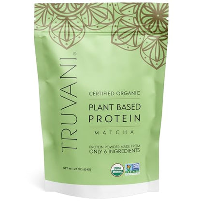 Truvani Vegan Pea Protein Powder | Banana Cinnamon | 20g Organic Plant Based Protein | 1 Serving | Keto | Gluten & Dairy Free | Low Carb | No Added Sugar