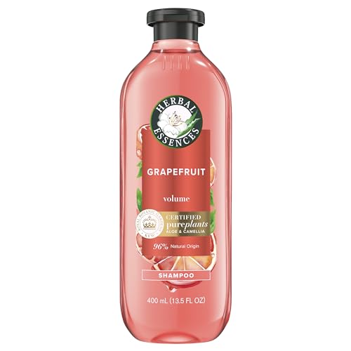 Herbal Essences Grapefruit Volumizing Shampoo, 13.5 Fl Oz, with Certified Camellia Oil and Aloe Vera, For All Hair Types, Especially Fine Hair