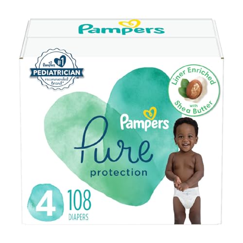 Pampers Pure Protection Diapers - Size 5, One Month Supply (132 Count), Hypoallergenic Premium Disposable Baby Diapers (Packaging May Vary)