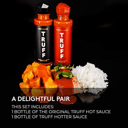 TRUFF Original Black Truffle Hot Sauce, Gourmet Hot Sauce with Ripe Chili Peppers, Black Truffle Oil, Agave Nectar, Unique Flavor Experience in a Bottle, 6 oz.