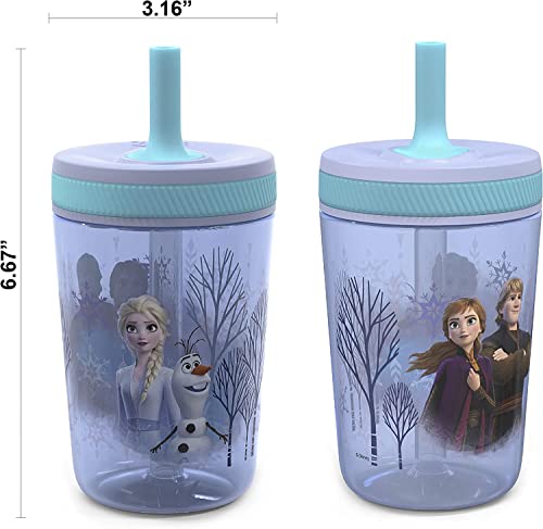 Zak Designs 15oz Bluey Kelso Tumbler Set, BPA-Free Leak-Proof Screw-On Lid with Straw Made of Durable Plastic and Silicone, Perfect Bundle for Kids, 2 Count (Pack of 1)