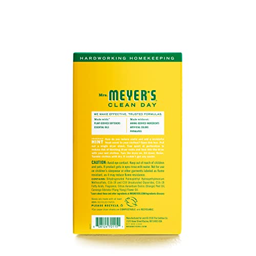 Mrs. Meyer's Clean Day Dryer Sheets, Lavender, 80 ct