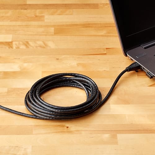 Amazon Basics RJ45 Cat-6 Ethernet Patch Cable, 1Gpbs Transfer Speed, Gold-Plated Connectors, 25 Foot (7.6 Meters), Black