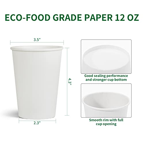 [100 Pack] 3 oz Bathroom Paper Cups, Disposable Paper Cups, Mouthwash Cups, Paper Coffee Cups, Ideal for Bathroom