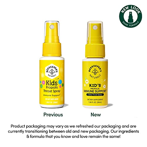 Propolis Throat Spray by Beekeeper's Naturals - 95% Bee Propolis Extract, Natural Immune Support & Sore Throat Relief - Antioxidants, Keto, Paleo, Gluten-Free (1.06 oz)(Pack of 1)