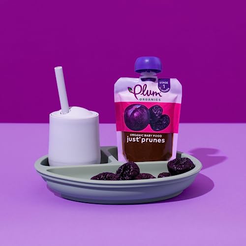 Plum Organics | Stage 1 | Organic Baby Food Meals [4+ Months] | Just Prunes | 3.5 Ounce Pouch (Pack Of 12) Packaging May Vary