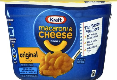 Kraft Original Easy Microwavable Macaroni and Cheese Cups (8 ct Box, 2.05 oz Cups)