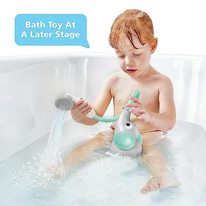 Yookidoo Baby Bath Shower Head - Elephant Water Pump with Trunk Spout Rinser - Control Water Flow from 2 Elephant Trunk Knobs for Maximum Fun in Tub or Sink for Newborn Babies