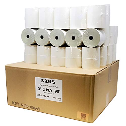 (50 Rolls) 3 1/8 x 230 Thermal Paper Receipt Rolls (55 GSM Premium Quality German Paper) Fits All POS Cash Registers BPA Free - BuyRegisterRolls