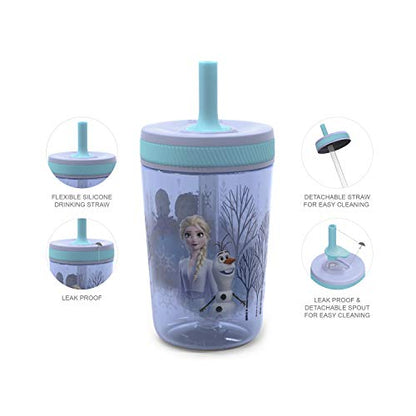 Zak Designs 15oz Bluey Kelso Tumbler Set, BPA-Free Leak-Proof Screw-On Lid with Straw Made of Durable Plastic and Silicone, Perfect Bundle for Kids, 2 Count (Pack of 1)