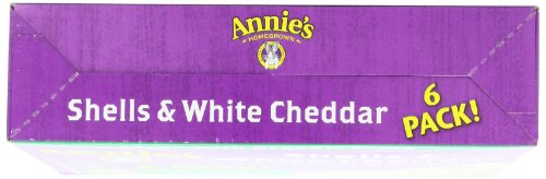 Annie's White Cheddar Shells Macaroni and Cheese with Organic Pasta, 6 oz (Pack of 12)