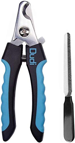 Dudi Pet Dog Nail Clipper - Clippers for Nails with Safety Guard - Claw Trimmers for Cat Dogs and Puppy - for Small Medium and Large Breeds - Extra Small - Blue/Black