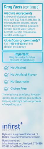 MYLICON Infants Gas Relief Drops for Infants and Babies, Dye Free Formula, 1 Fluid Ounce