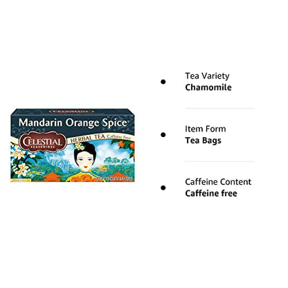 Celestial Seasonings Country Peach Passion Herbal Tea, Caffeine Free, 20 Tea Bags Box, (Pack of 6)