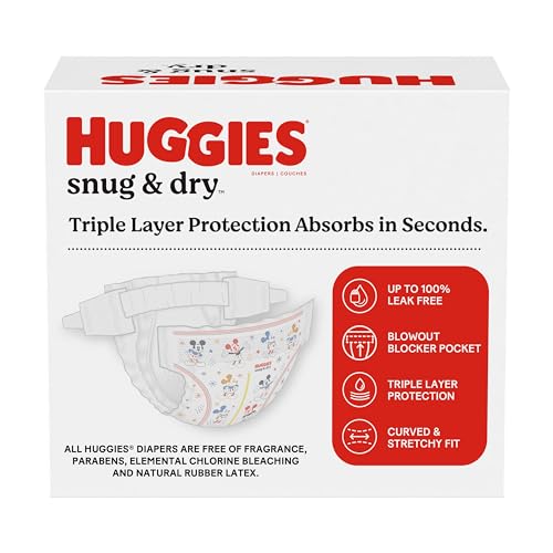 Huggies Size 2 Diapers, Snug & Dry Baby Diapers, Size 2 (12-18 lbs), 100 Count, Packaging May Vary