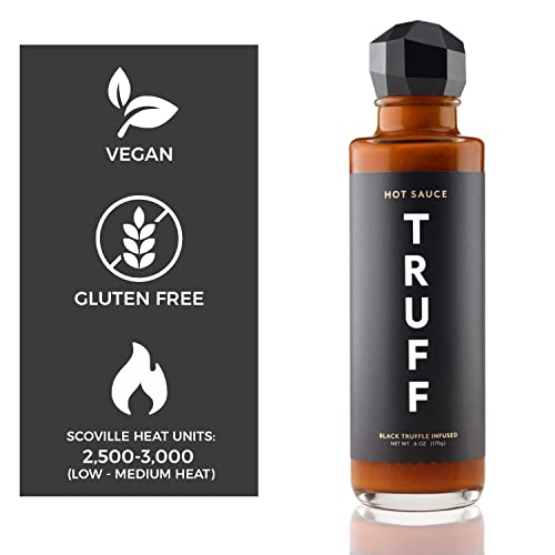 TRUFF Original Black Truffle Hot Sauce, Gourmet Hot Sauce with Ripe Chili Peppers, Black Truffle Oil, Agave Nectar, Unique Flavor Experience in a Bottle, 6 oz.