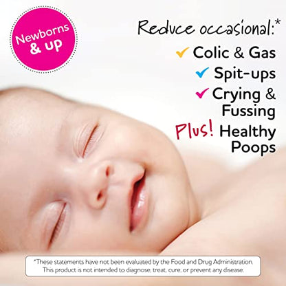 BioGaia Baby Probiotic Drops - Colic & Gas Relief + Vitamin D, 50-Day Supply, Safe for Newborns, Reduces Crying, Fussing, Colic, Gas, Spit-ups & Constipation, No allergens, dairy or soy