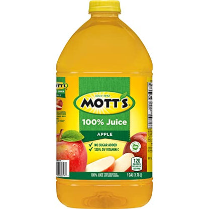 Mott's 100% Original Apple Juice, 8 Fl Oz Bottles, 24 Count (4 Packs Of 6), 2 Servings Of Fruit, 100% Fruit Juice, Gluten-free, Caffeine-free, Kosher, Contains No Artificial Colors Or Sweeteners