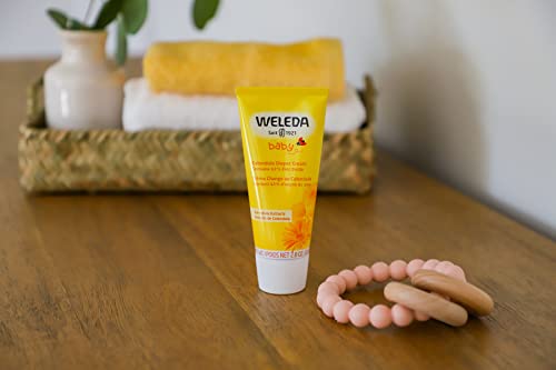 Weleda Baby Calendula Diaper Cream, 2.8 Fluid Ounce, Plant Rich Protection with Calendula, Chamomile, Sweet Almond Oil, Lanolin and Zinc Oxide