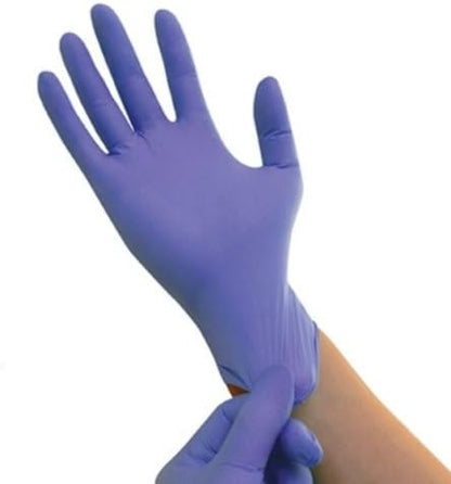 MedPride Powder-Free Nitrile Exam Gloves, Iris Blue, Medium, Box/100