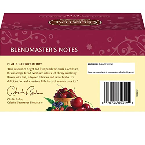 Celestial Seasonings Country Peach Passion Herbal Tea, Caffeine Free, 20 Tea Bags Box, (Pack of 6)